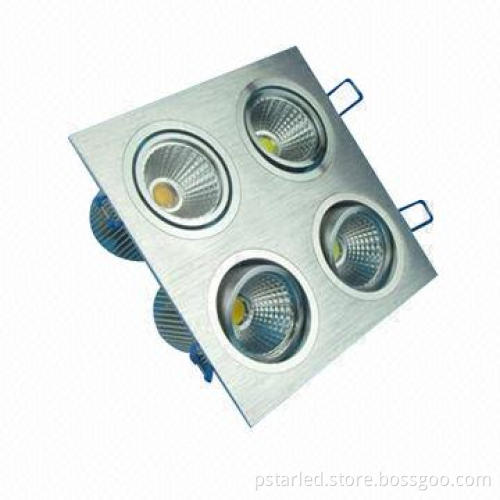 COB LED ceiling light, Dali, dimmable, 20W, square, 94mm cut hole